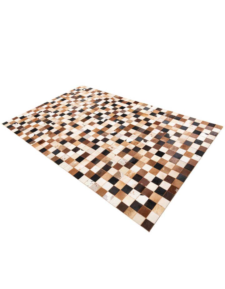 5' 1 x 8' Cowhide Leather Rug