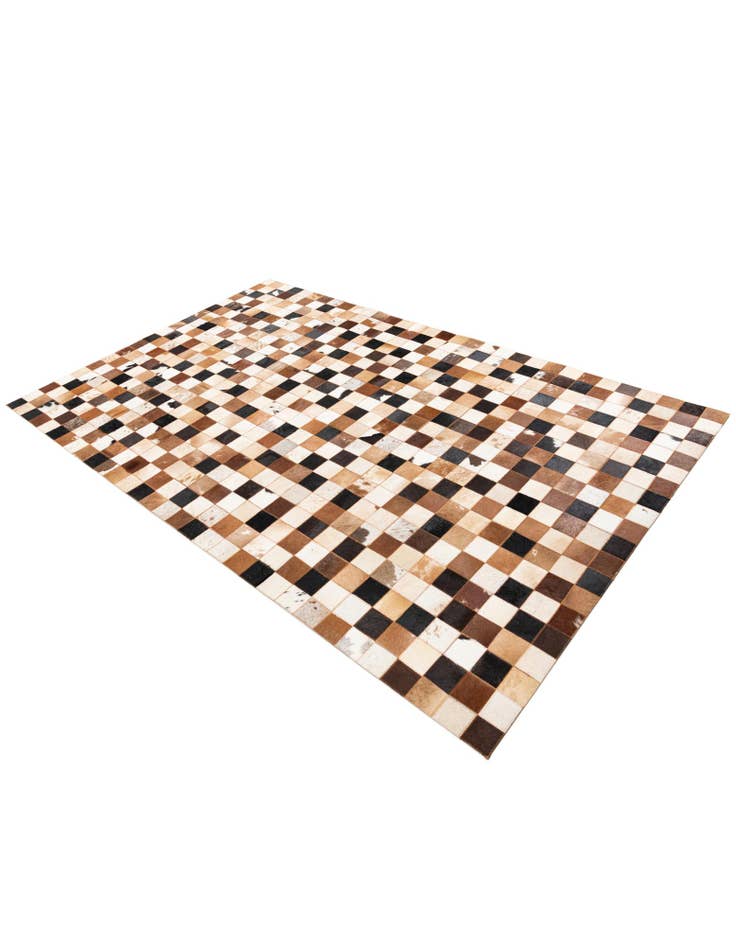 Detail image of 5' 1 x 8' Cowhide Leather Rug