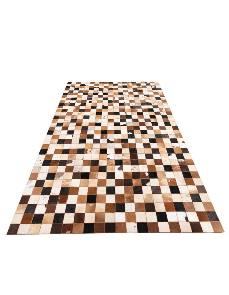 Detail image of 5' 1 x 8' Cowhide Leather Rug