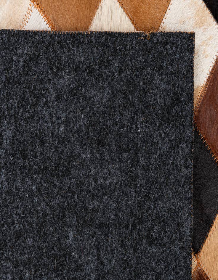 Detail image of 5' 1 x 8' Cowhide Leather Rug