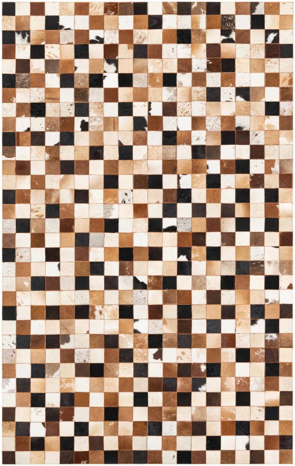 Detail image of 5' 1 x 8' Cowhide Leather Rug