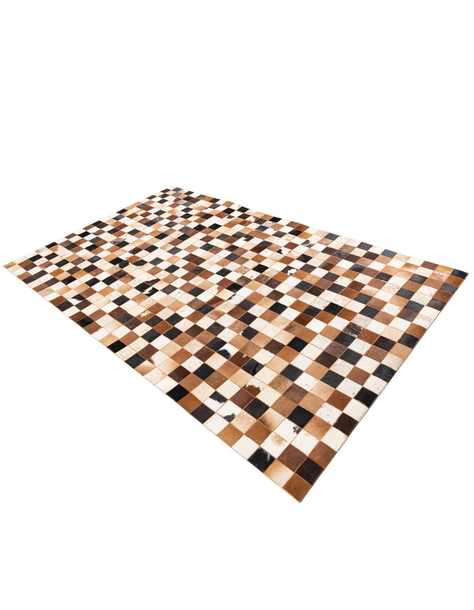 5' 1 x 8' 1 Cowhide Leather Rug