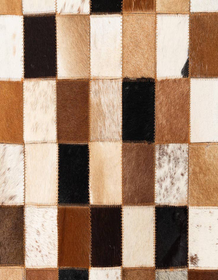 Detail image of 5' 1 x 8' 1 Cowhide Leather Rug