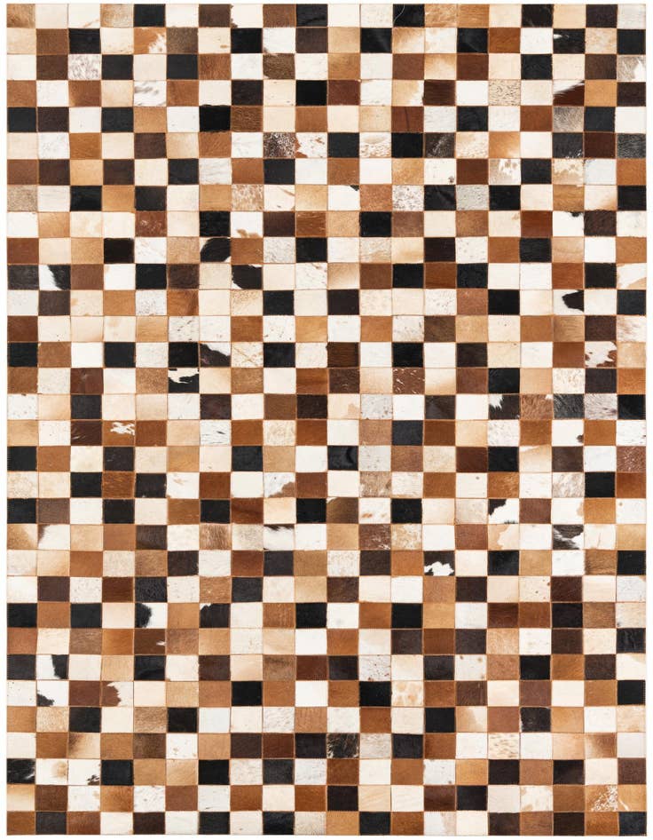 Detail image of 5' 1 x 8' 1 Cowhide Leather Rug