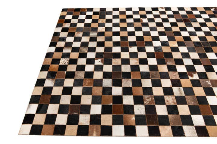 5' x 8' Cowhide Leather Rug