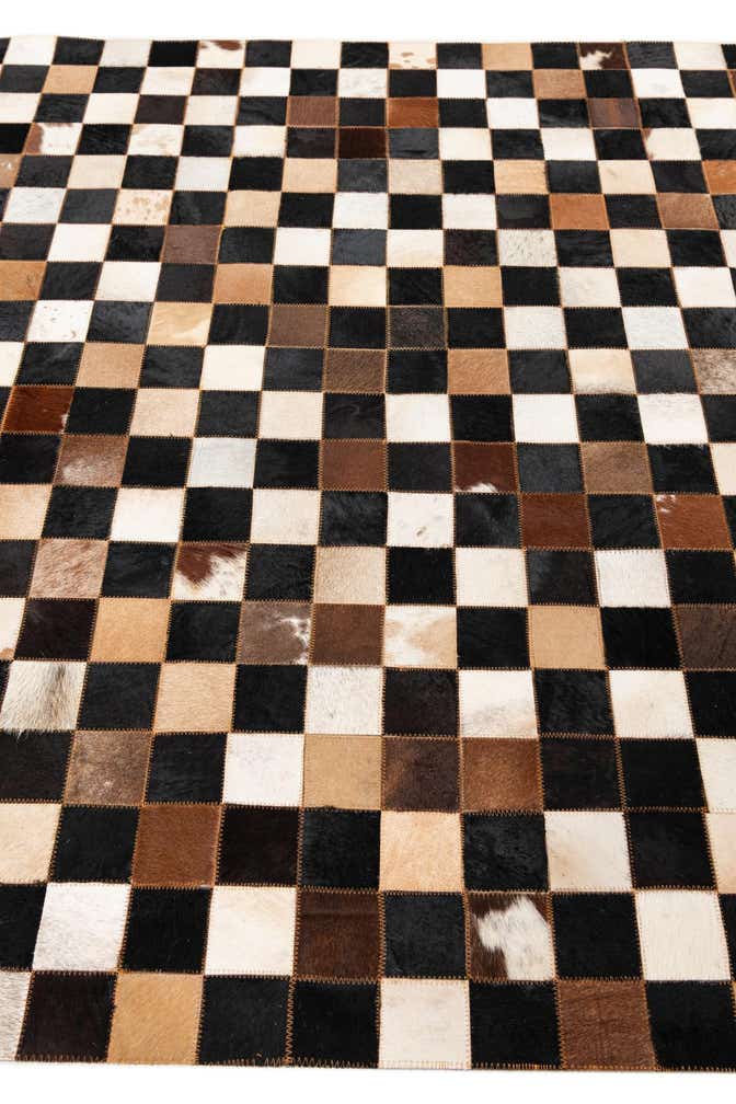 5' x 8' Cowhide Leather Rug