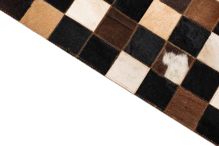 5' x 8' Cowhide Leather Rug