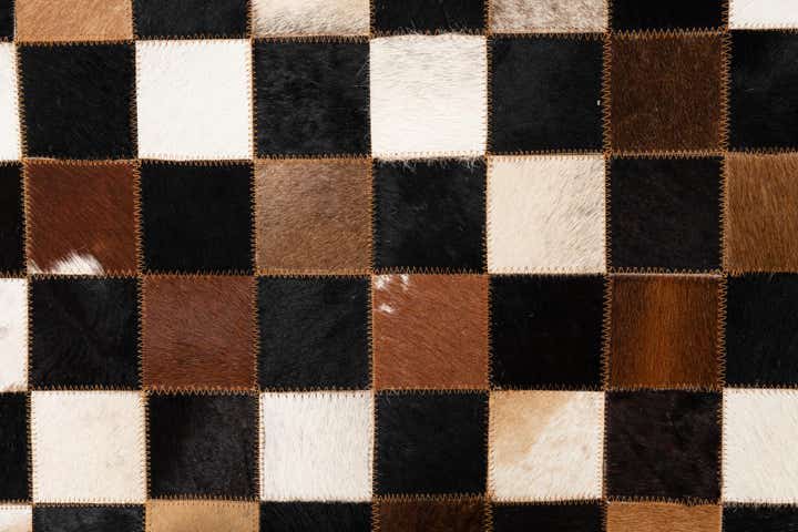 5' x 8' Cowhide Leather Rug
