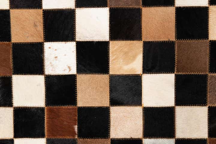 5' x 8' Cowhide Leather Rug