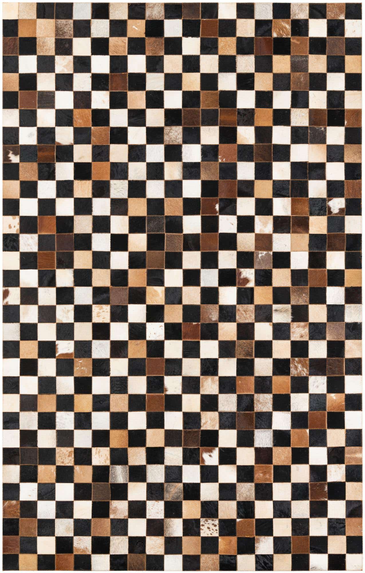 5' x 8' Cowhide Leather Rug