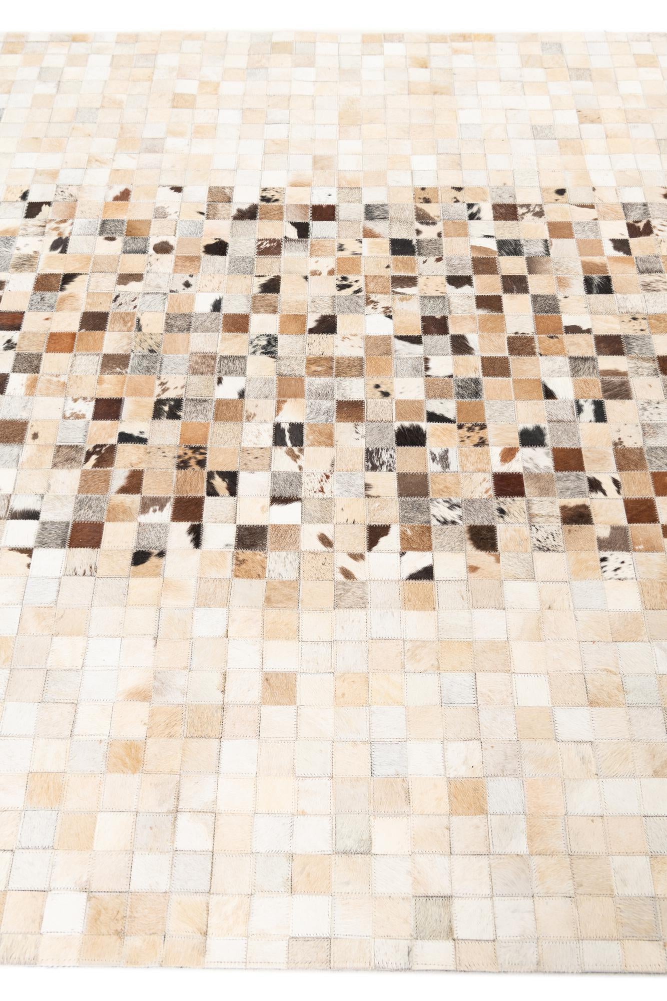 5' x 8' Cowhide Leather Rug