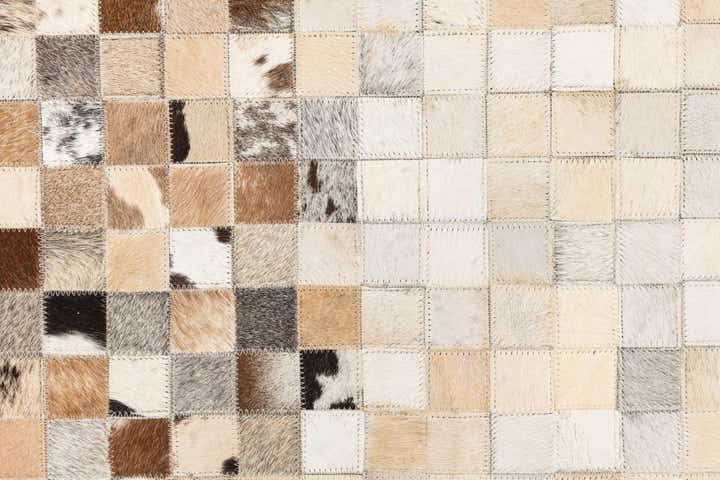 5' x 8' Cowhide Leather Rug