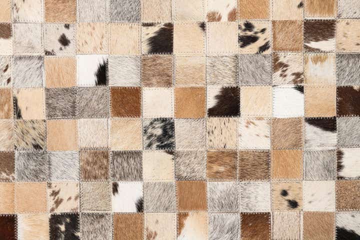 5' x 8' Cowhide Leather Rug