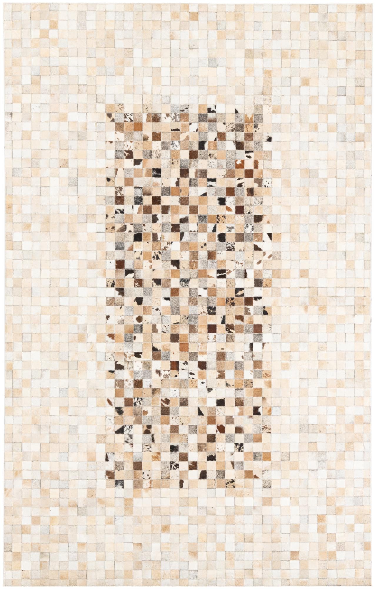5' x 8' Cowhide Leather Rug