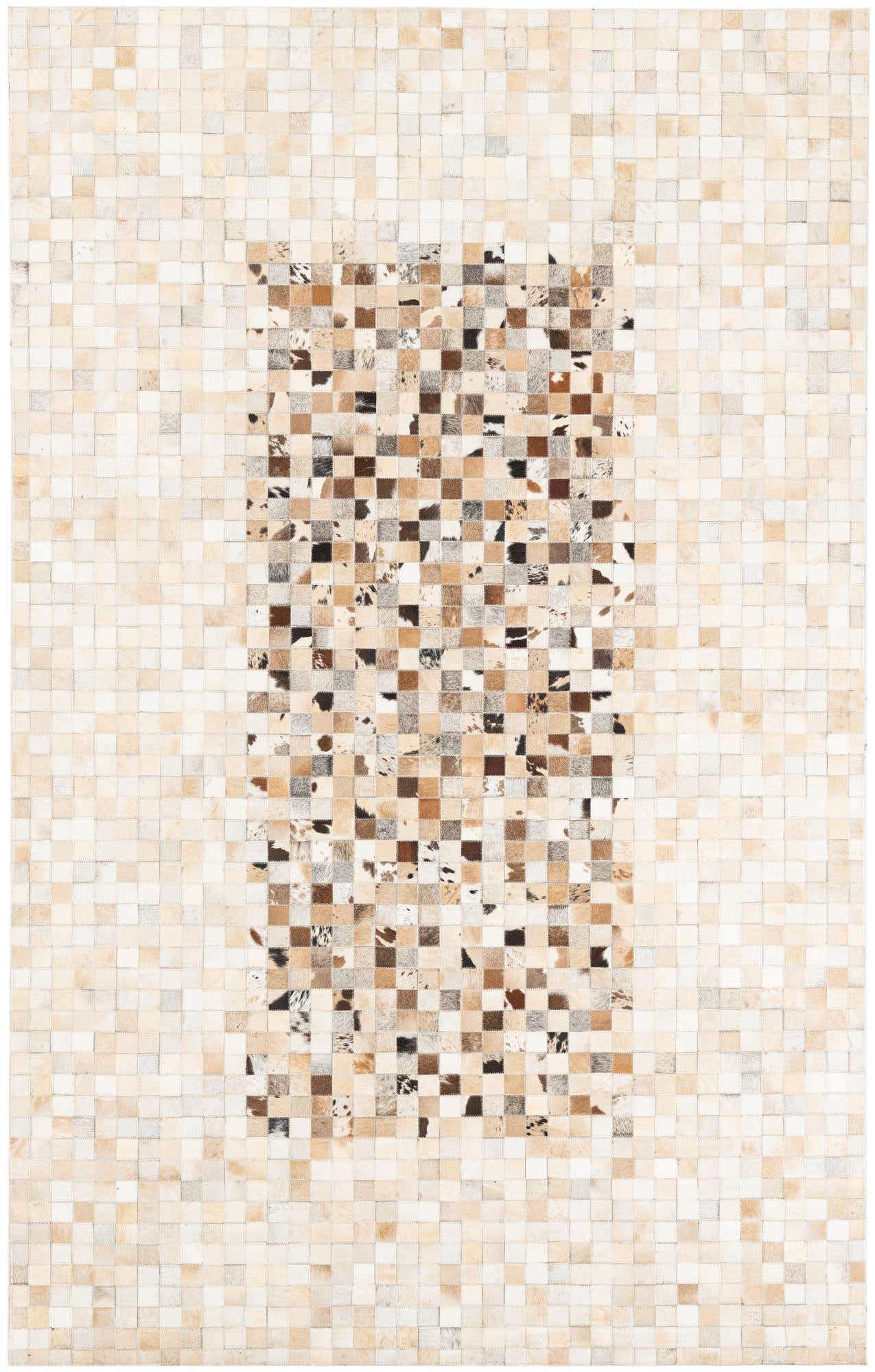 5' x 8' Cowhide Leather Rug