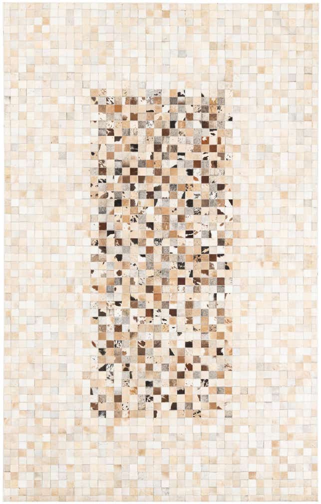 5' x 8' Cowhide Leather Rug