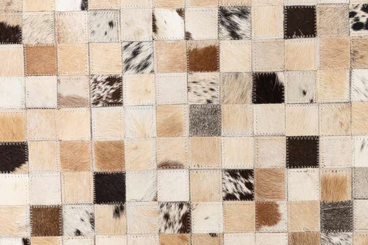 5' x 8' Cowhide Leather Rug