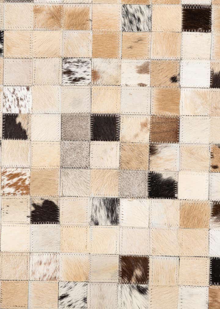 5' x 8' Cowhide Leather Rug