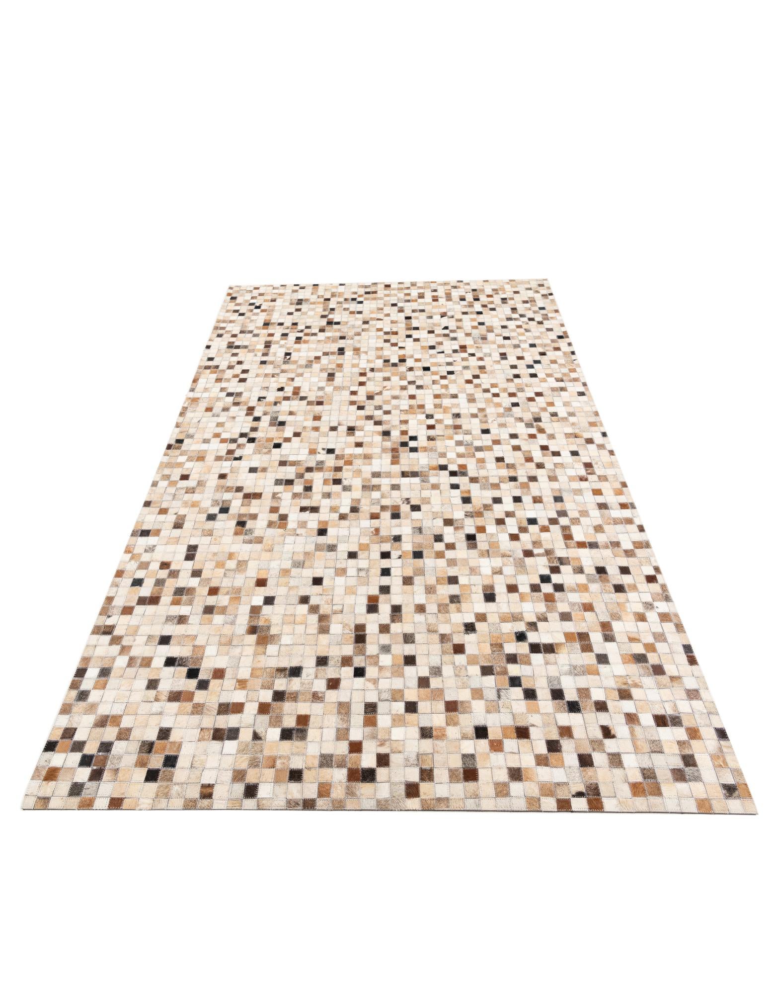 5' 1 x 8' 1 Cowhide Leather Rug