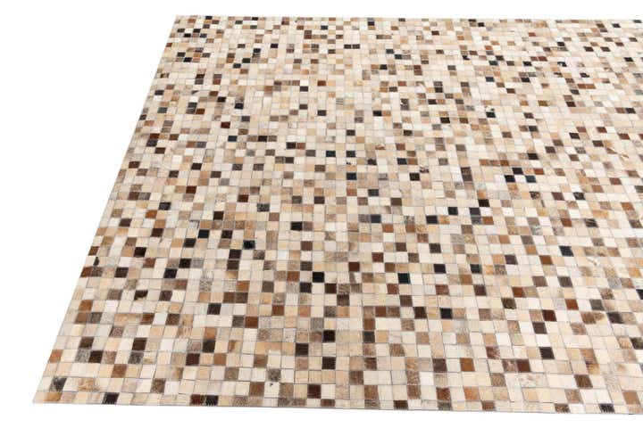 5' 1 x 8' 1 Cowhide Leather Rug