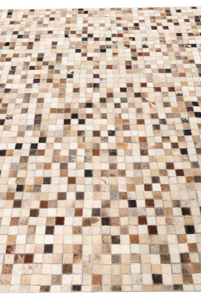 5' 1 x 8' 1 Cowhide Leather Rug