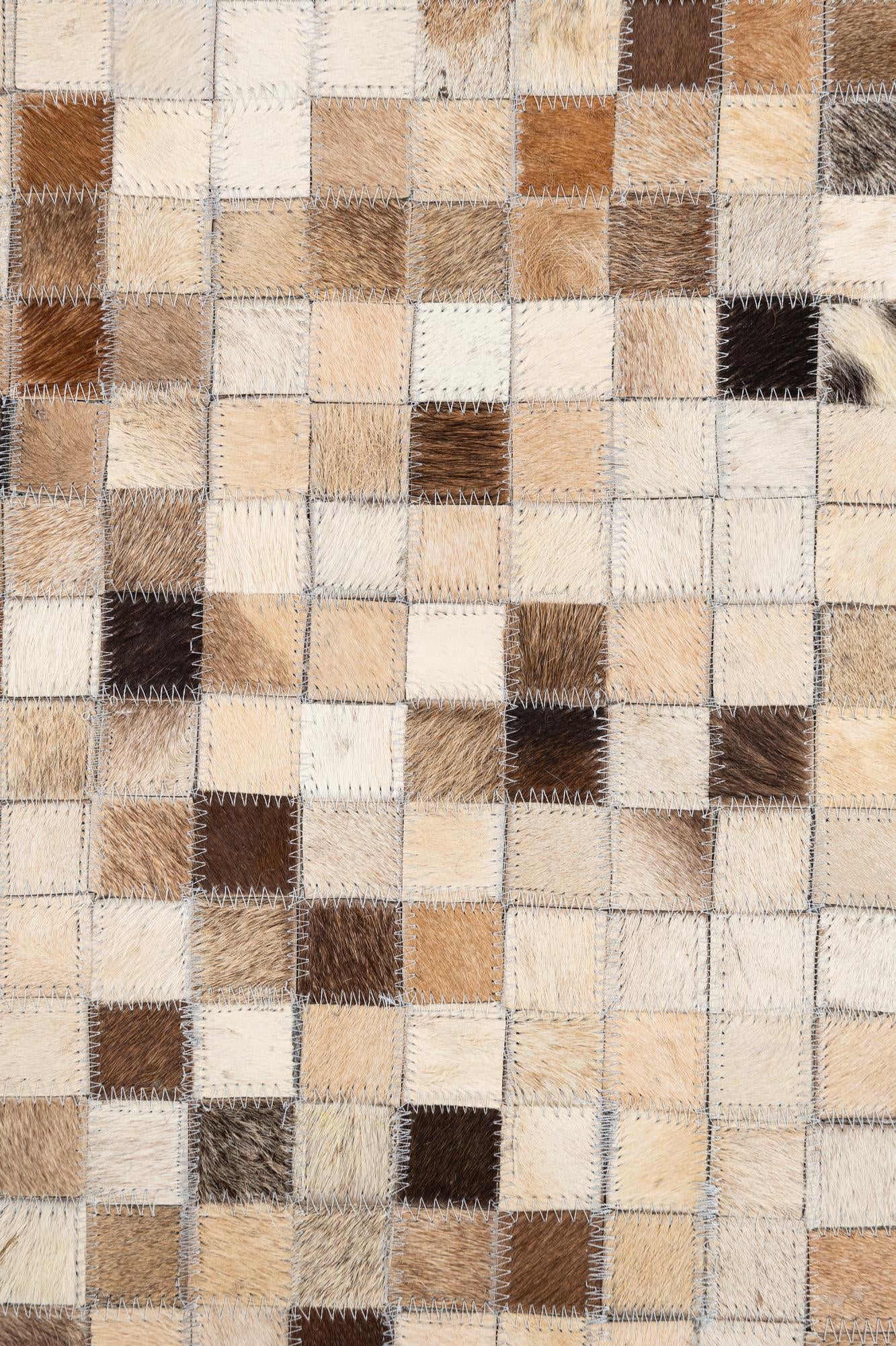 5' 1 x 8' 1 Cowhide Leather Rug