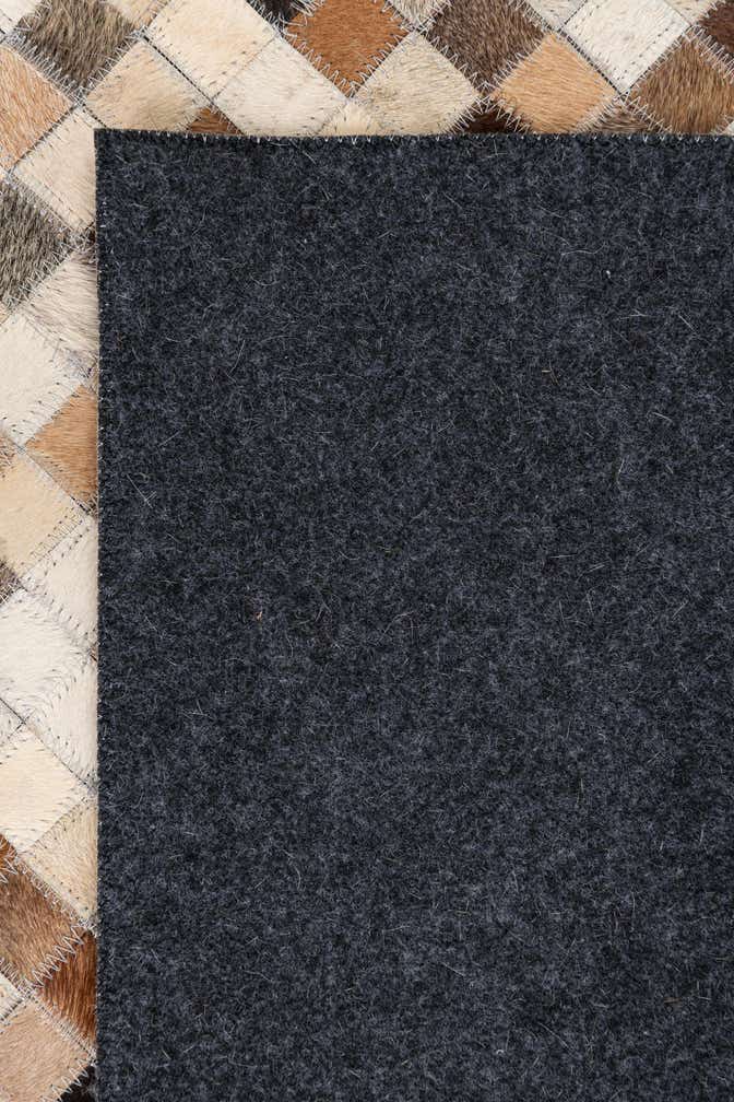 5' 1 x 8' 1 Cowhide Leather Rug