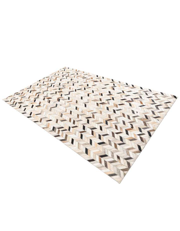 5' x 7' 10 Cowhide Leather Rug