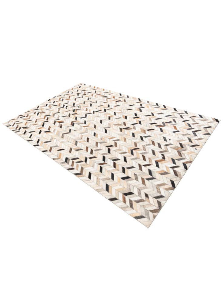 Detail image of 5' x 7' 10 Cowhide Leather Rug