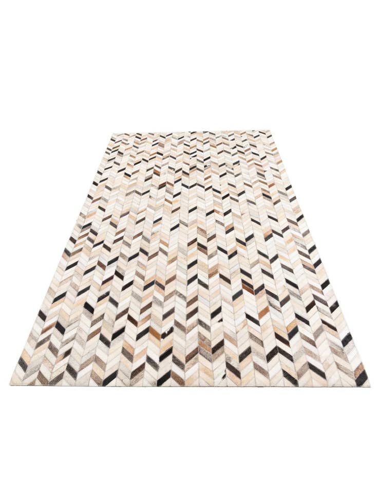 Detail image of 5' x 7' 10 Cowhide Leather Rug