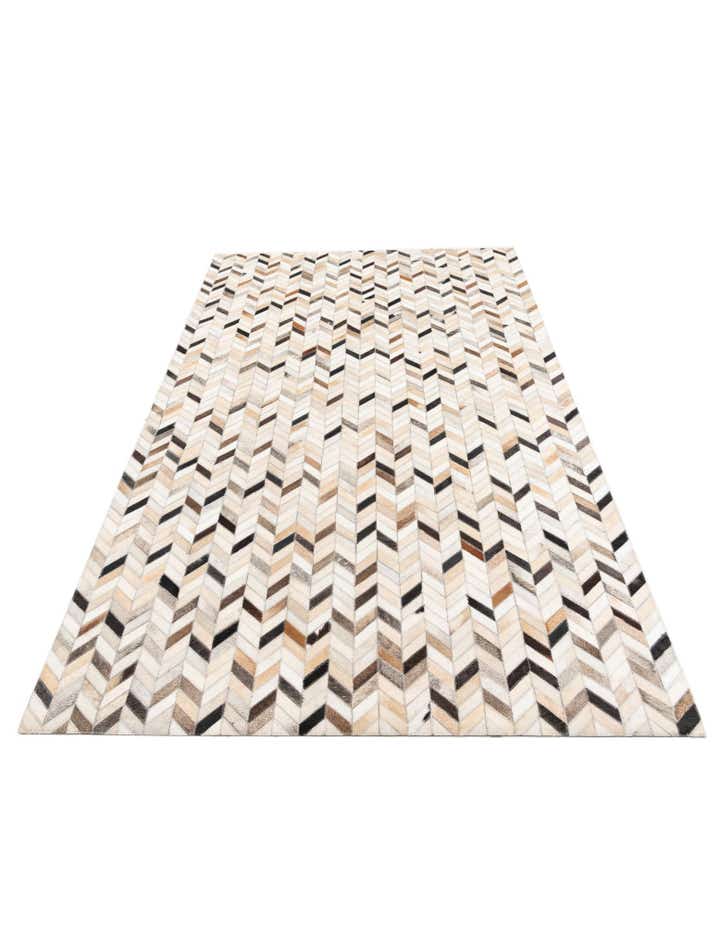 5' x 7' 10 Cowhide Leather Rug