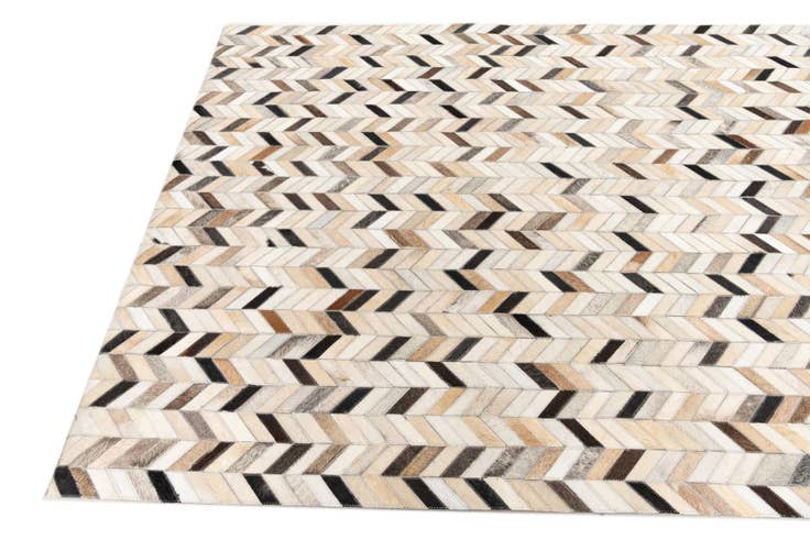 Detail image of 5' x 7' 10 Cowhide Leather Rug