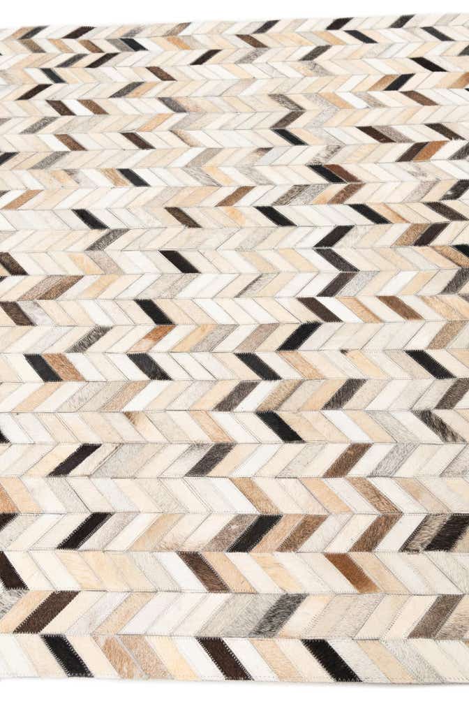 5' x 7' 10 Cowhide Leather Rug