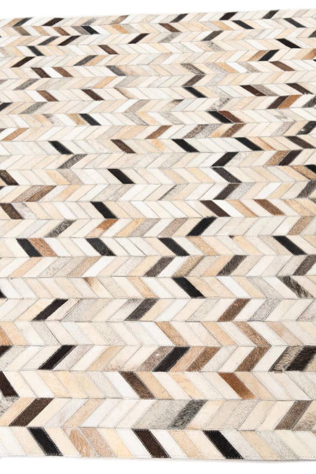 Detail image of 5' x 7' 10 Cowhide Leather Rug