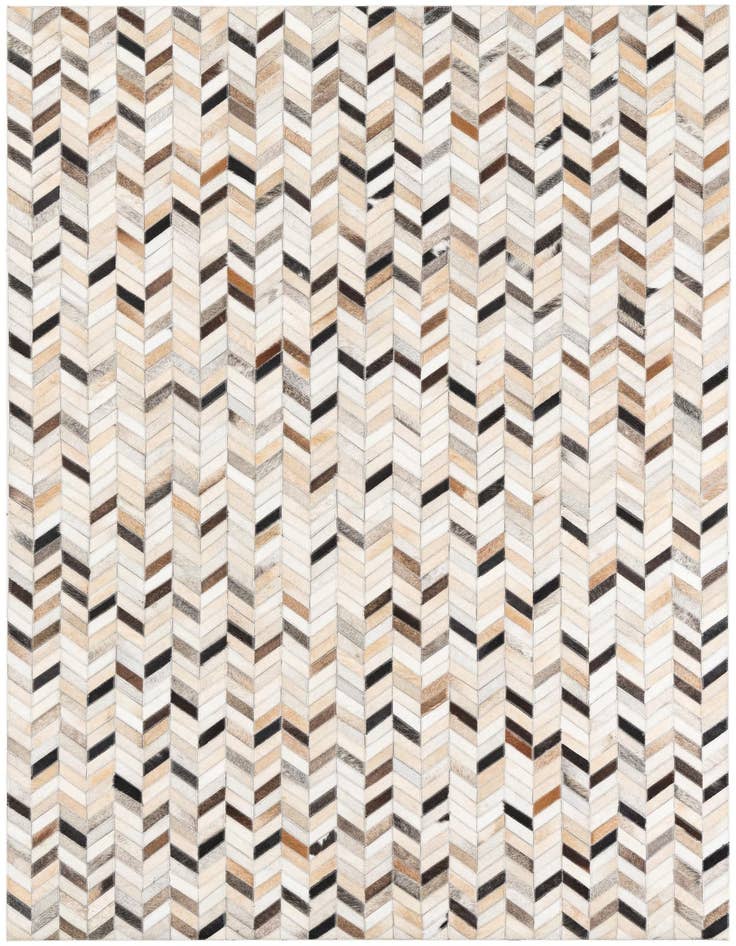 Detail image of 5' x 7' 10 Cowhide Leather Rug