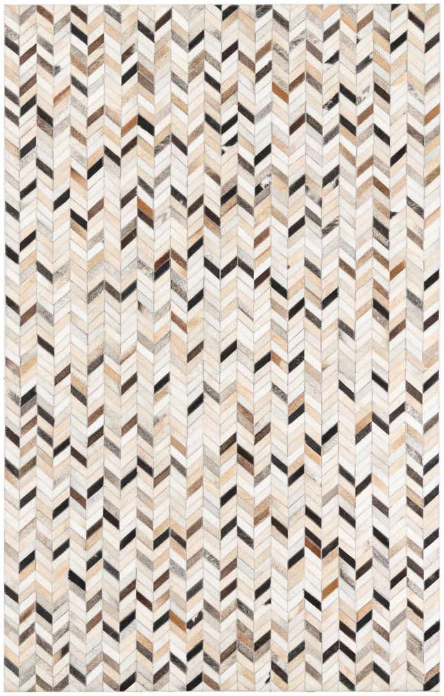 5' x 7' 10 Cowhide Leather Rug