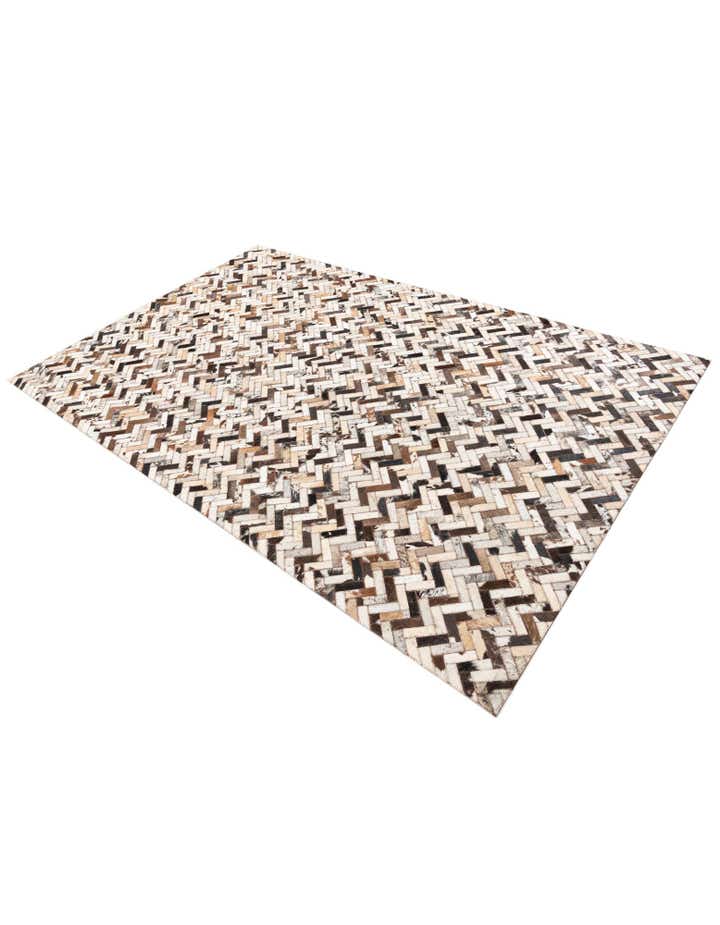 5' 1 x 8' Cowhide Leather Rug