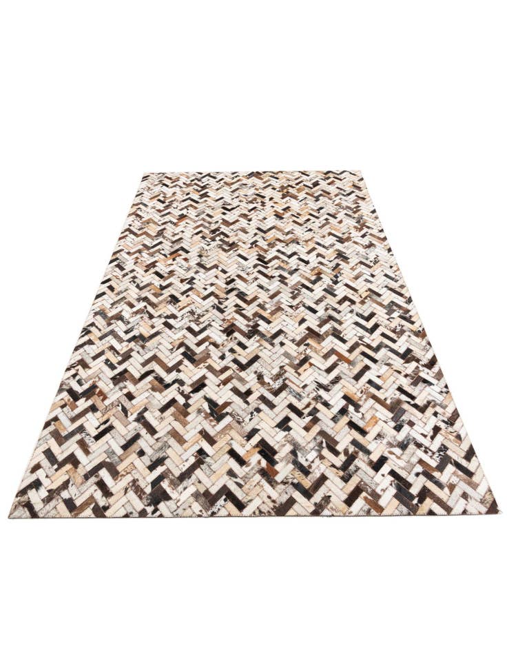 Detail image of 5' 1 x 8' Cowhide Leather Rug