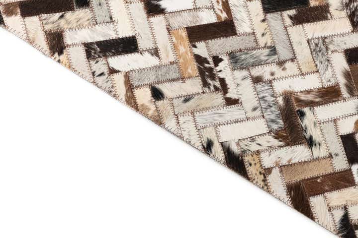 5' 1 x 8' Cowhide Leather Rug