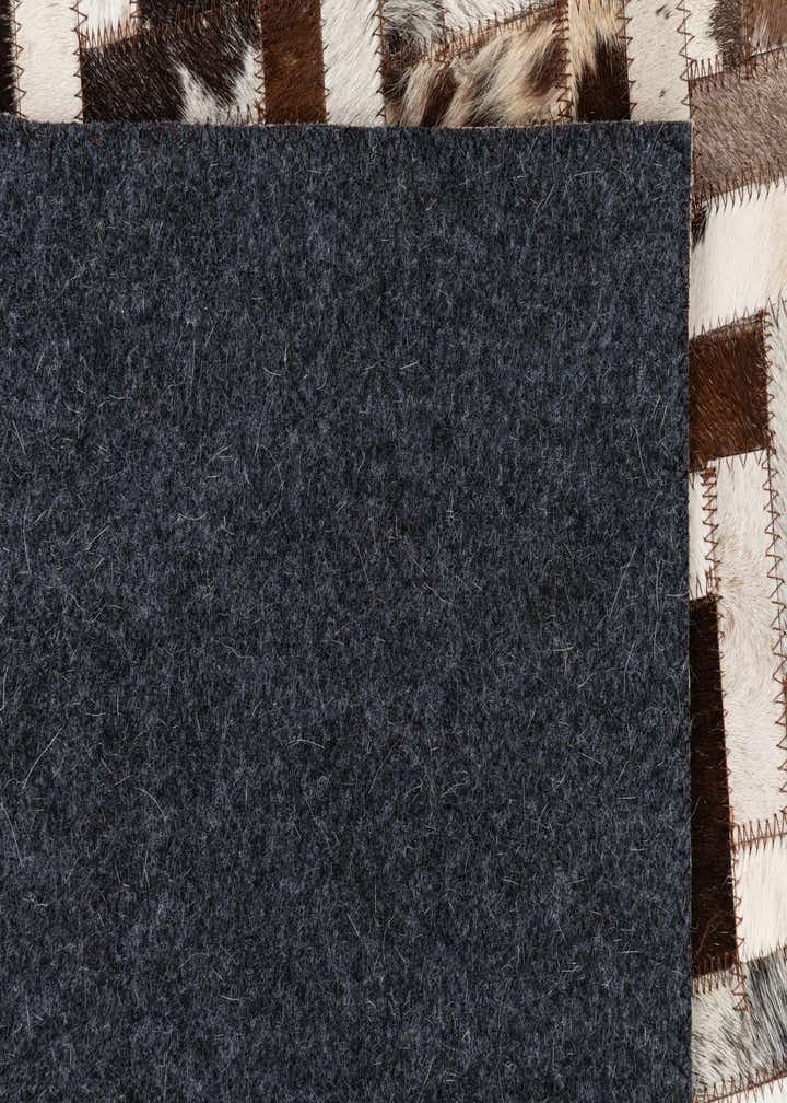 5' 1 x 8' Cowhide Leather Rug