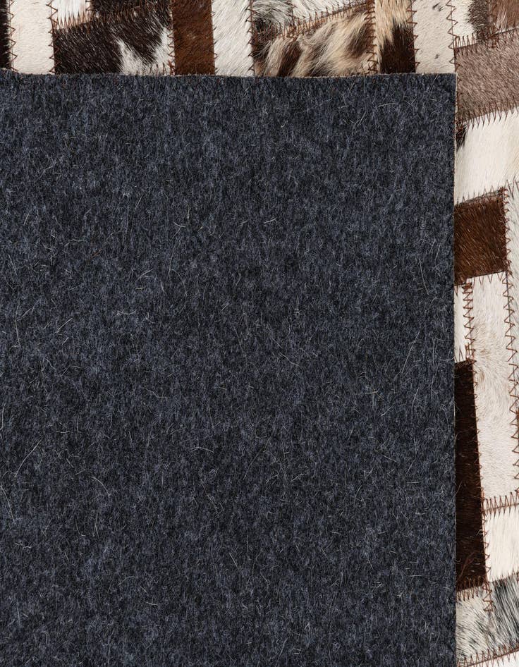 Detail image of 5' 1 x 8' Cowhide Leather Rug