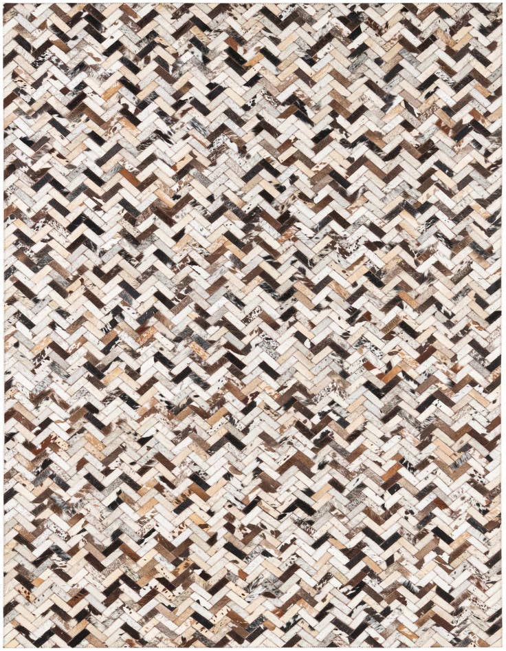 Detail image of 5' 1 x 8' Cowhide Leather Rug