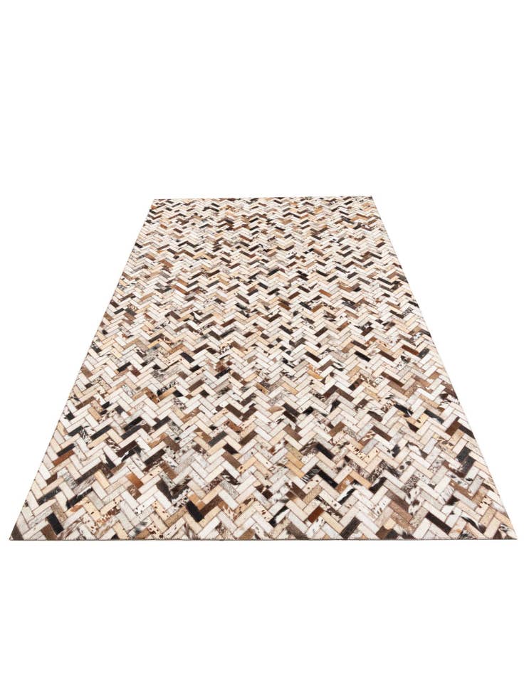 Detail image of 5' 3 x 8' 1 Cowhide Leather Rug