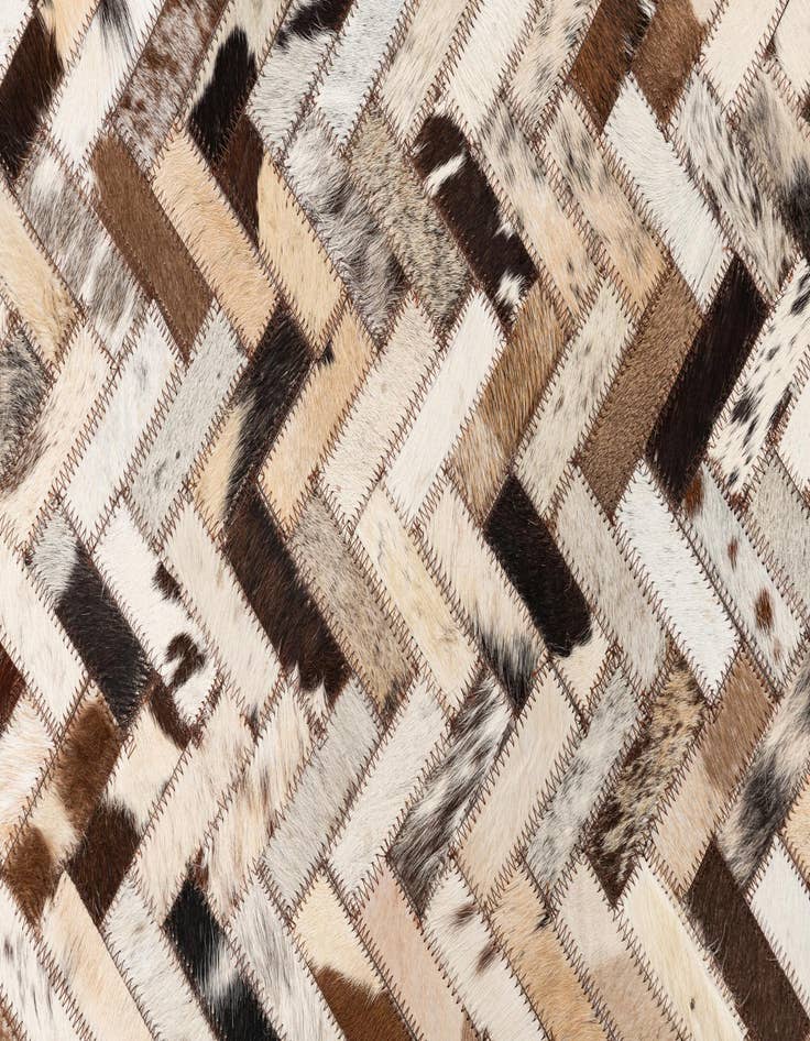 Detail image of 5' 3 x 8' 1 Cowhide Leather Rug