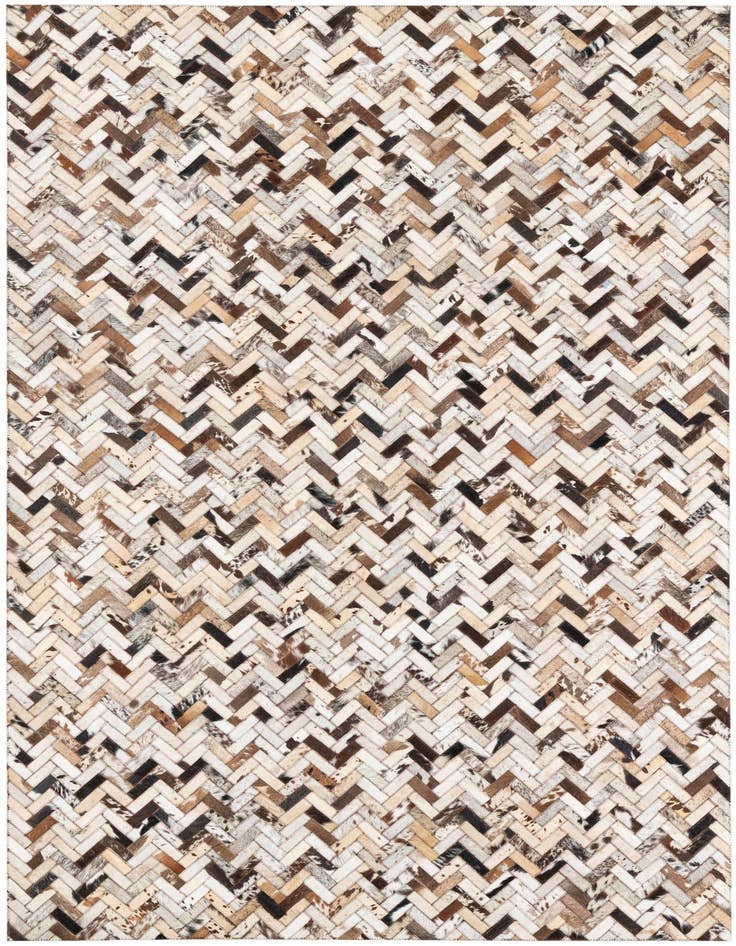 Detail image of 5' 3 x 8' 1 Cowhide Leather Rug
