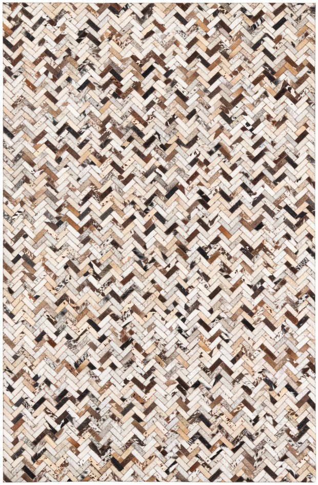 Detail image of 5' 3 x 8' 1 Cowhide Leather Rug