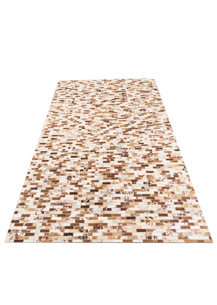 5' 2 x 8' Cowhide Leather Rug