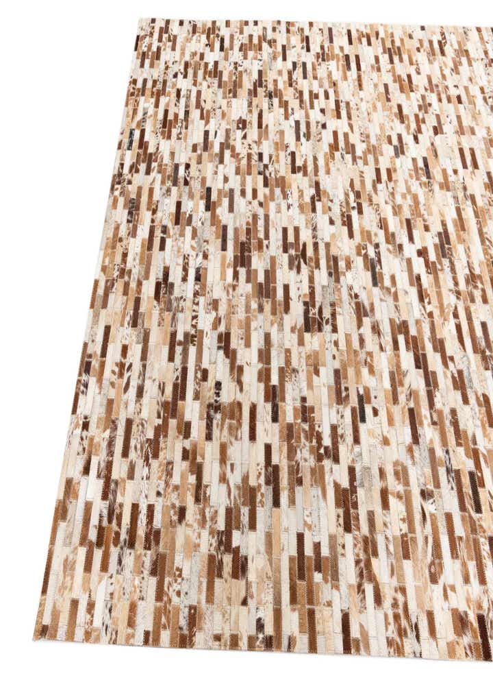 5' 2 x 8' Cowhide Leather Rug