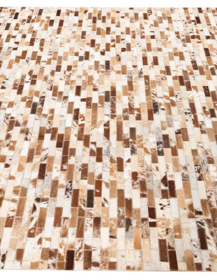 Detail image of 5' 2 x 8' Cowhide Leather Rug