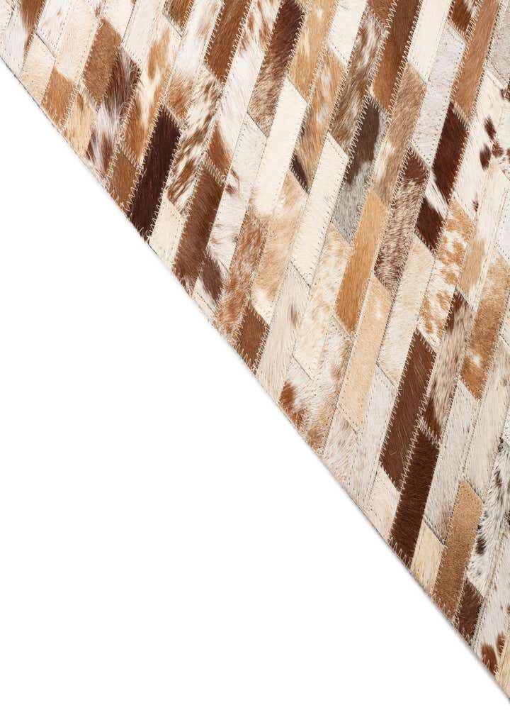 5' 2 x 8' Cowhide Leather Rug